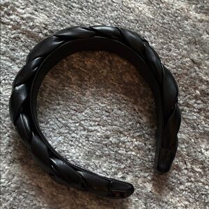 Apparis Braided Faux Leather Headband. Color Black. New Never used!